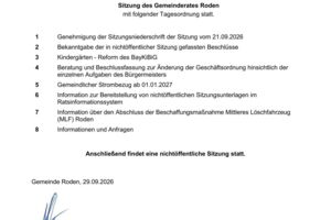 Sitzung des Gemeinderats