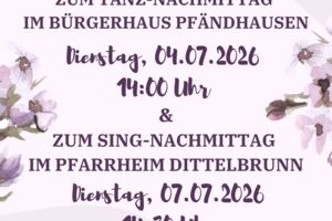 Singnachmittag der Senioren 50+ der Gemeinde Dittelbrunn