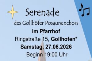 Serenade des Gollhöfer Posaunenchores im Pfarrhof Gollhofen