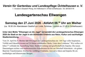 abgesagt: Tagesfahrt zur Landesgartenschau nach Ellwangen