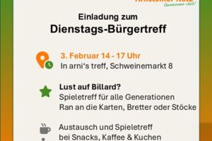 Lust auf Billard? - Spielezeit beim Dienstags-Bürgertreff