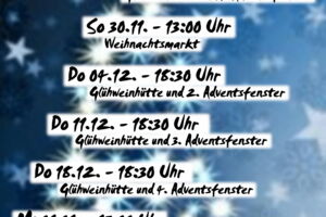 Hamicher Winterzauber - Glühweinhütte und 3. Adventsfenster