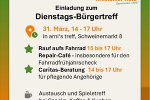 Fahrradcheck, Caritas-Beratung, Repair-Café - Dienstags-Bürgertreff