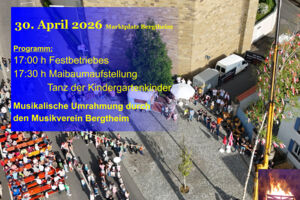 Bergtheimer Maibaumaufstellung