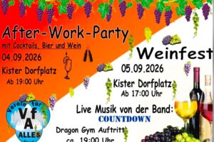 Weinfest auf dem Dorfplatz in Kist