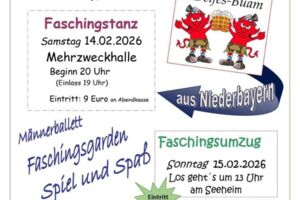 Faschingstanz, Umzug und Kinderfasching