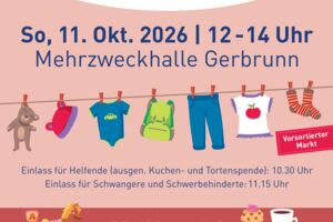 Vorsortierter Kinderkleider- und Spielzeugmarkt Gerbrunn