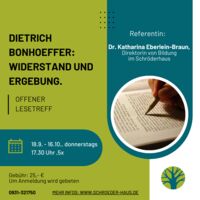 Dietrich Bonhoeffer: Widerstand und Ergebung. Lesetreff