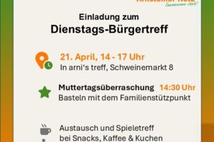 Muttertagsüberraschung - Basteln beim Dienstags-Bürgertreff