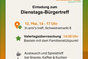 Vatertagsüberraschung - Basteln beim Dienstags-Bürgertreff