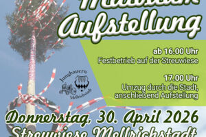 Maibaumaufstellen in Mellrichstadt